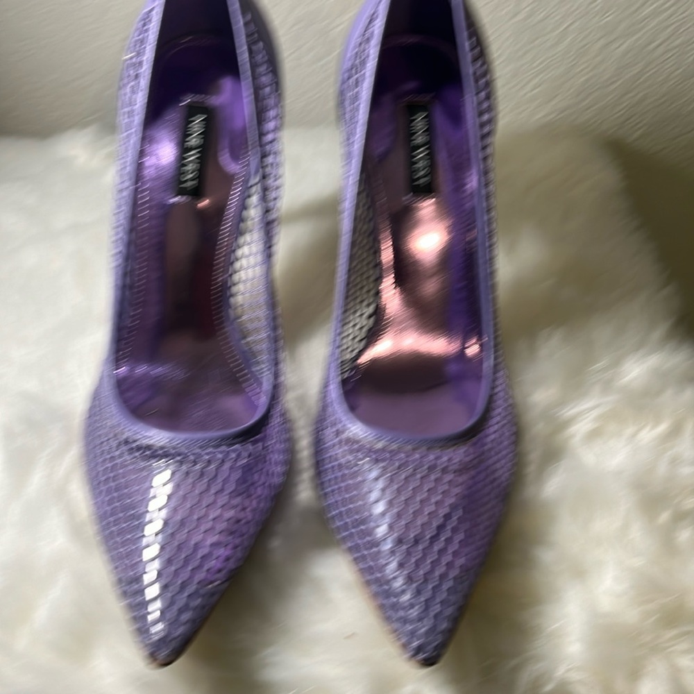 Nine West Sexy Purple Mesh Pumps- 10 1/2 size